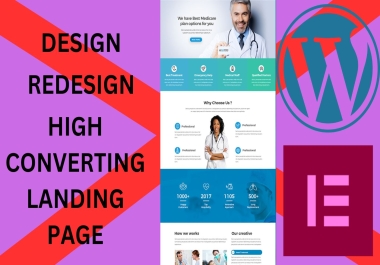 I will design or redesign a High Converting Landing Page to Boost Your Sales and Leads