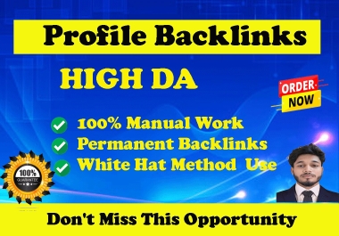 I will Create 200 Profile Backlink high authority off page SEO backlinks