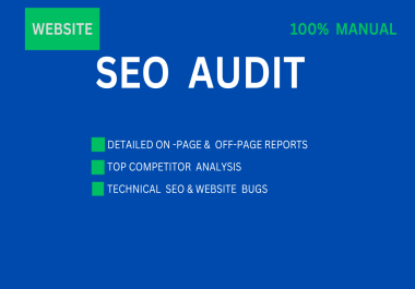 I will provide SEO Audit with technical SEO & Website