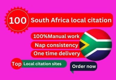 I will create 100 South Africa Local Citations for Boosting Your Local SEO