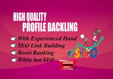 I will build 70 unique high quality PR9 Profile backlinks