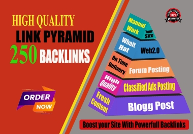 I Will Build 250 Link Pyramid to Boost Your SEO Rankings