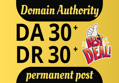 I will increase DA DR 30 plus with high-quality backlinks