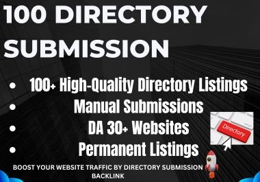 Submit website to 100 directories with high quality backlinks