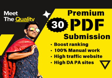 Pdf submission 30 SEO backlink in high Da sites for fast ranking