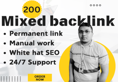 Mixed 200 SEO high authority backlink to earn organic traffic