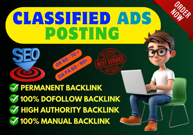 300 Classified Ads Posting SEO Backlink High DA Dofollow link building