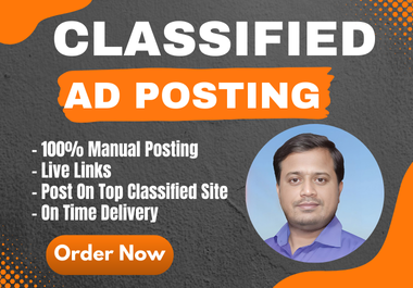 I will do 100+ Classified Ad posting for your website