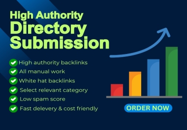 I will manually do 70 a professional directory submission SEO backlink