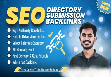 I will do 70 HQ niche directory submission indexable SEO Backlinks