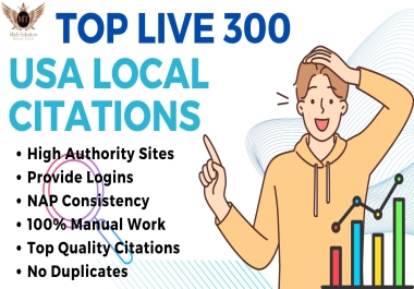 I will Provide Top Live 300 USA Local Citations