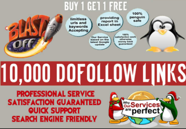 I will create 10,000 Dofollow SEO Backlinks