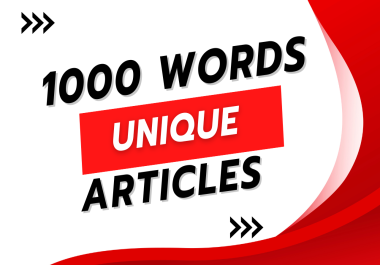 I will write 2x1000 words Unique Articles for you.