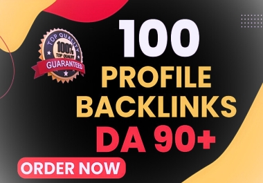 I will create 100 best SEO profile backlinks on high da