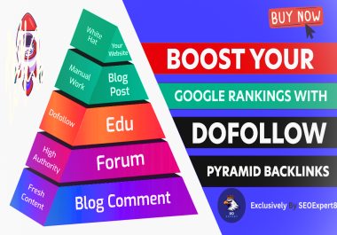 Skyrocket 3 Multi Tiered SEO Pyramid Backlinks Package for Ranking Website or Traffic