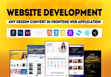 I will do frontend website,  figma conversion,  UI UX development using HTML or tailwind