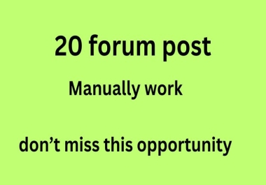 I will submit forum post backlinks on high da DR forums sites