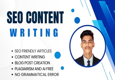 I will write SEO optimized content for your website