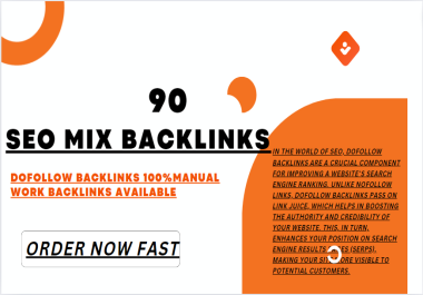 i will create 90 mix backlinks 100 manual work