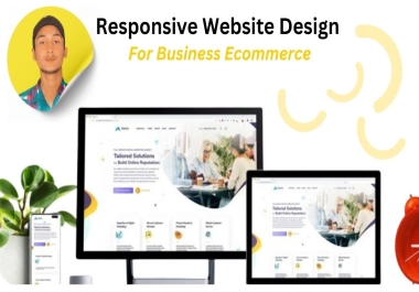 I will do professional website design and development with responsive website design