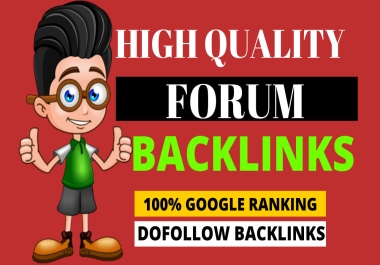 I Will Create 50 High-Quality Forum Backlinks for SEO