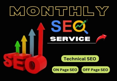 I can do Monthly SEO Service with High Quality On Page and Off Page SEO Backlinks for Google Search