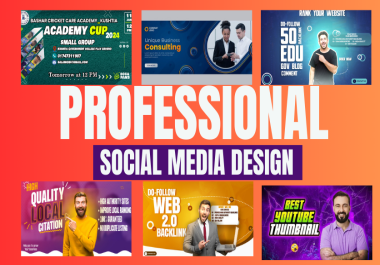 I Will Design Professional Social Media Cover For YouTube,  Marketplace and Etc