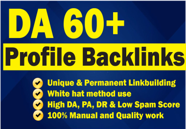 I will build 50 profile backlinks Unique & Permanent linkbuilding