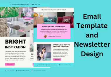 I will do a custom email template design or newsletter