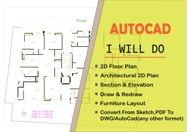 I will do autocad floor plan design, re-design, convert file etc