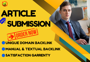 I will do 75 HQ article submission backlinks