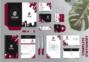 Design business cards with complete branding stationery