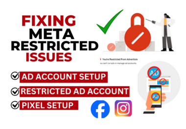 You will get fix meta ads restrictions,  ad account issues,  page problem