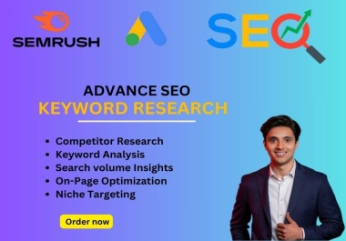 I will do 50 Amazing SEO keywords research for your website in 24 hr