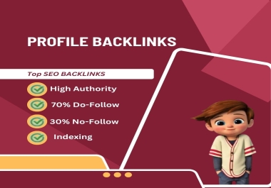 I will create the Best High-Quality Manual SEO Profile Backlinks from Websites with Strong Domain.