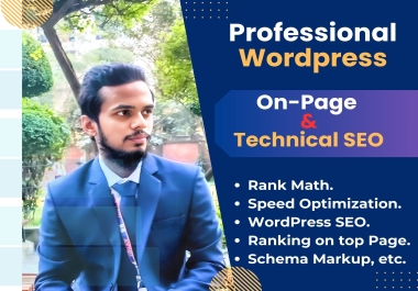 I'll optimize your WordPress site and fix Technical SEO & On Page SEO issues for better performance