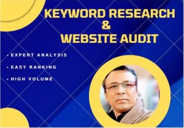 I will complete SEO keyword research and website audit for google ranking