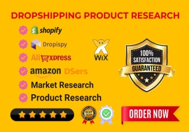 I will do dropshipping product research amazon or aliexpress for shopify store