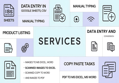 Data Entry,  Typing,  Copy and Paste Works