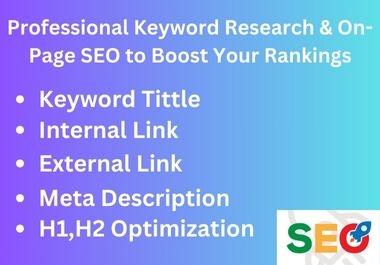 Professional Keyword Research & On-Page SEO to Boost Your Rankings