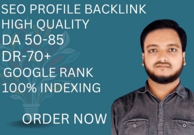 I will create 100+ high-quality profile backlinks for top SEO rankings