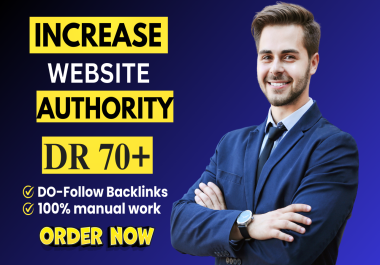 I Will increase Domain rating dr 70+ with high quality Backlinks