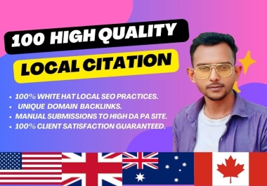 Top-High Quality 100 Local Citations & Business Directory Listings to unique Domain