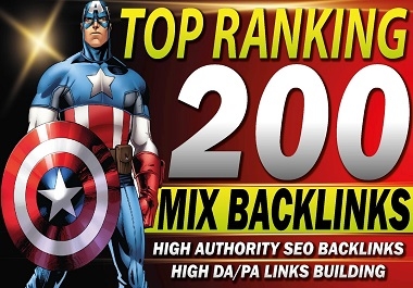 200 mixed SEO backlinks with high authority links