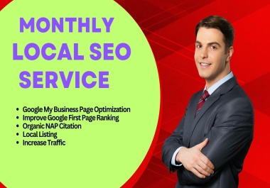 Monthly Local SEO Service Local Citation GMB Ranking