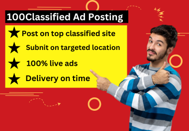 I will publish classified advertisements on the leading classified ad platforms in the United States