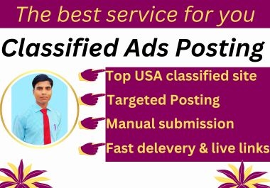 I will publish classified advertisements on the leading classified ad platforms in the United States