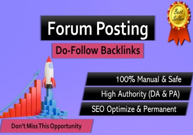 i will 100 forum posting high powerful backlinks rank website on google