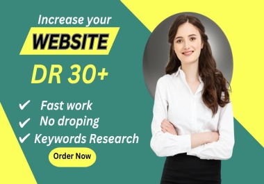 I will increase ahrefs domain rating 0 to 30+ using SEO backlinks