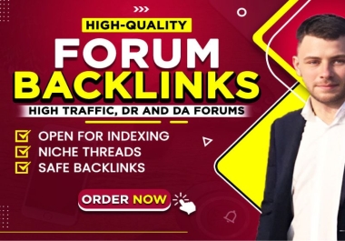 I will do 60 forum posting backlinks to high quality DA PA Websites